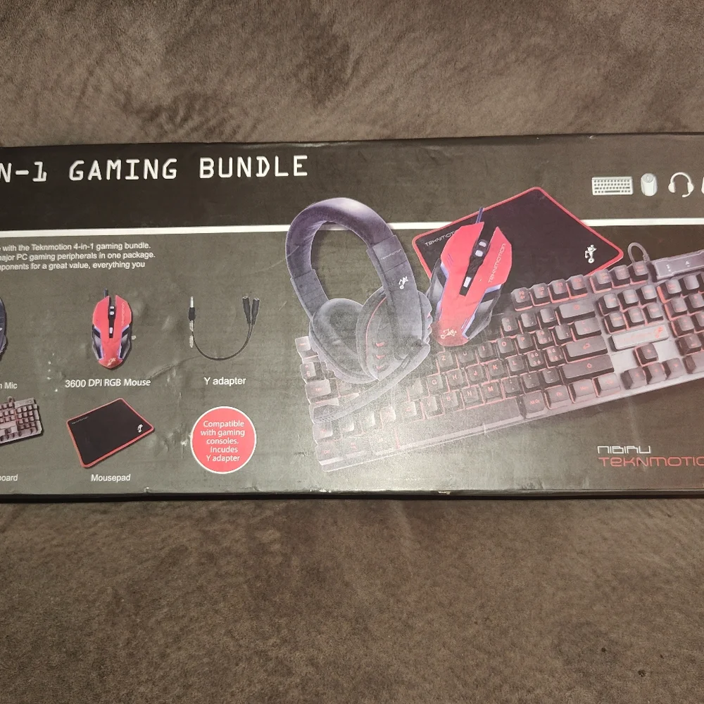 TekNmotion Nibiru 4-In-1 Gaming Bundle Keyboard Mouse Headset